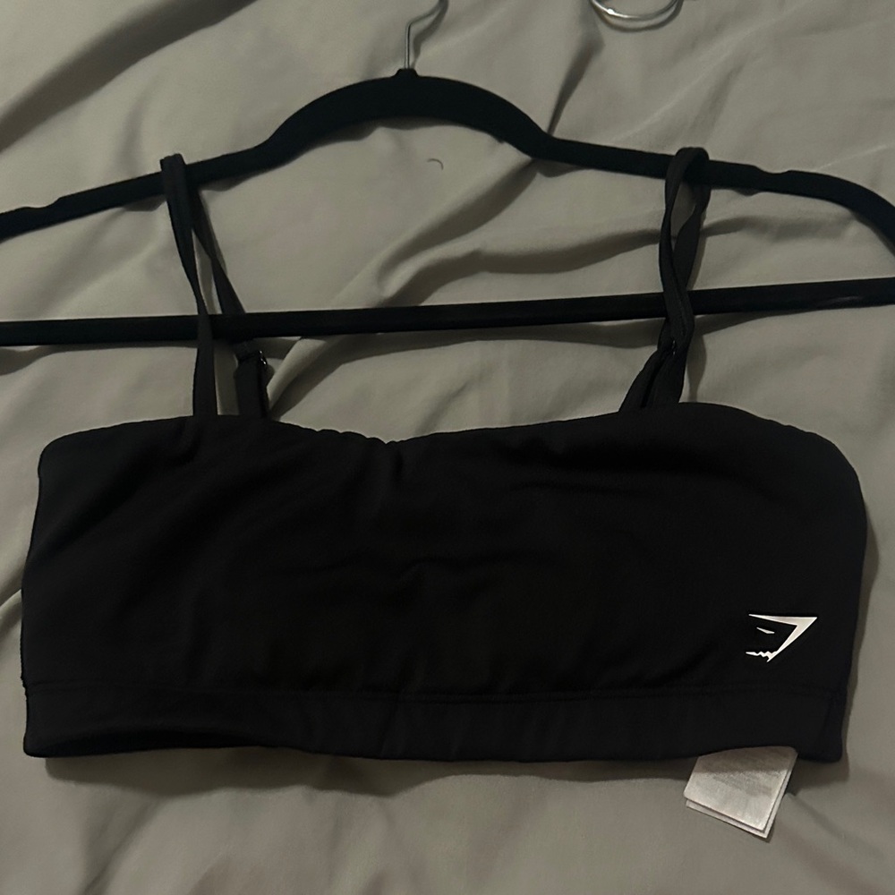Gymshark Black Bandeau bra Top
